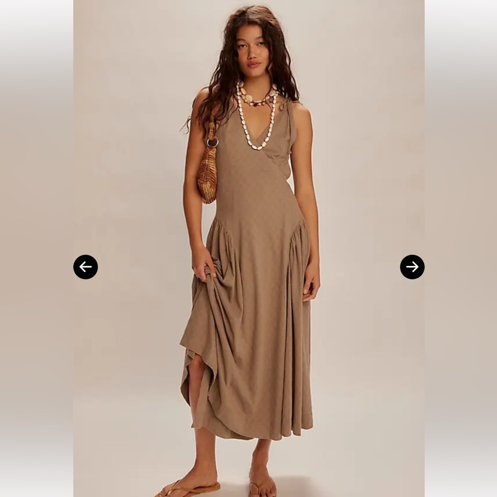 Free People Freest Maisie Midi Dress - Clean Ivory NWOT Retail $98